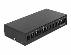 Delock Fekete 12 portos Keystone próbapanel (43415) - dellaprint
