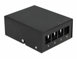 Delock Fekete 4 portos Keystone próbapanel (43409)