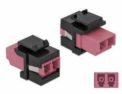 Delock Keystone modul LC Duplex aljzat - LC Duplex aljzat ibolya / fekete (86721)