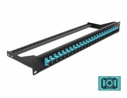 Delock 19 száloptikás csatlakozó panel 24 portos SC Simplex vízkék (43383)