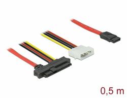 Delock Kábel SAS SFF-8482 + Táp > 1 db. 7 pin-es SATA 0, 5 m (82219)