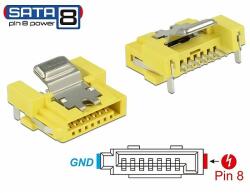 Delock Csatlakozó SATA 6 Gb/s anya 8 tűs táp (89887)