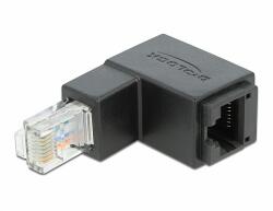 Delock RJ45 adapter apa 90 fokos lefelé néző > RJ45 aljzat, Cat. 6 UTP (86423)