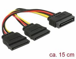 Delock Cable Power SATA 15 pin > 2 x SATA HDD straight (60174)