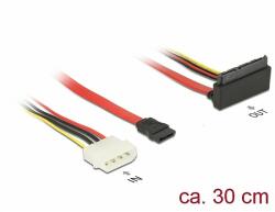 Delock SATA-kábel, 6 Gb/s, 7 tűs csatlakozóhüvely + 4 tűs Molex-csatlakozódugó > 22 tűs SATA-csatlak (85514) - dellaprint
