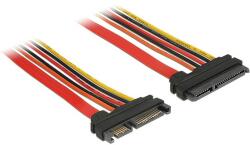 Delock Bovítokábel, SATA, 6 Gb/s, 22 tus csatlakozó > SATA 22 tus aljzat (3, 3 V + 5 V + 12 V), 20 cm (84918)