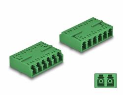 Delock Optikai szál kapcsolat HD LC Hexaplex anya - LC Hexaplex anya zöld (87925)