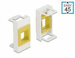 Delock Easy 45 Modul Keystone tartó 22, 5 x 45 mm, fehér / sárga (81358)