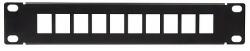 LogiLink 10" Keystone Panel for 10 Keystone Jacks, black (ACT108)