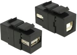 Delock Keystone modul 2db USB " A" aljzattal (86370)