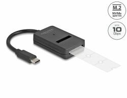 Delock Combo Converter M. 2 NVMe PCIe vagy SATA SSD USB Type-C 10 Gbps sebességgel (64198)