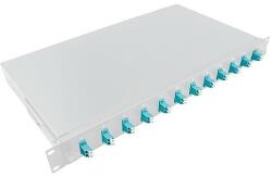 LogiLink Fibre Optic Patch Panel LC-DX 12 Port, OM3, 1U, GREY (F12LC3G)