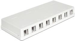 Delock Keystone 8 portos falra szerelhető doboz (86209)