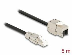 Delock Kábel RJ45 dugasz terepen szerelhető Keystone Module RJ45 aljzathoz Cat. 6A 5 m (87245) - dellaprint