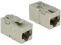 Delock Keystone modul, RJ45-aljzat > RJ45-aljzat, Cat. 6A fém (86408) - dellaprint