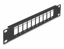 Delock 10 10 portos fekete Keystone Patch Panel (66676)