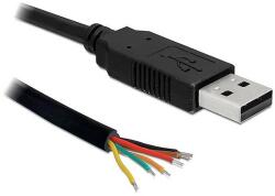 Delock konverter, USB 2.0 apa > soros-TTL 6 nyílt kábel, 1.8 m (5 V) (83116)