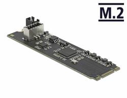 Delock Átalakító M. 2 kulcs B+M apa - 1 x belső USB 3.2 Gen 2 Kulcs A, 20 tűs anya csatlakozó (63330) - dellaprint