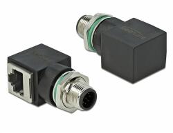 Delock Hálózati adapter M12 8 tűs A-kódolt adugó - RJ45 anya (66315)