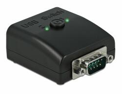 Delock RS-232 váltó és megosztó 1 db. soros DB9 2 db. Kétirányú B-típusú USB 2.0 (87756)
