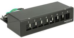 Delock Keystone Desktop Patch Panel 8 Port black (43338) - dellaprint