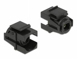 Delock Keystone modul, TOSLINK-csatlakozóhüvely > TOSLINK-csatlakozóhüvely fekete (86868) - dellaprint