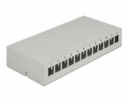 Delock Szürke 12 portos Keystone próbapanel (43414) - dellaprint