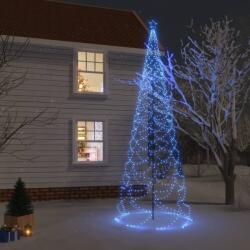  Pom de crăciun cu stâlp de metal, 1400 led-uri, albastru, 5 m (328636)