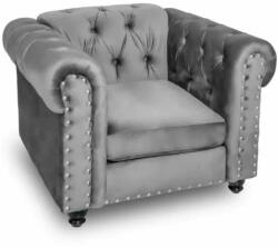 Chairs Deco Fotoliu CHESTERFIELD catifea gri