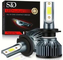 Autolife SMD-W15939-1 H4 V6 / C6 MINI LED Fényszóró szett 24W - 12V (14044)
