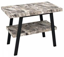 SAPHO Twiga mosdótartó asztal 80x72x50 cm, matt fekete/szürke kő VC442-80-10 (VC442-80-10)