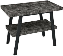 SAPHO Twiga mosdótartó asztal 80x72x50 cm, matt fekete/zúzott kő VC442-80-9 (VC442-80-9)
