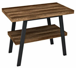 SAPHO Twiga mosdótartó asztal 80x72x50 cm, matt fekete/sötét tölgy VC442-80-11 (VC442-80-11)