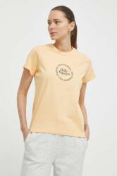 Helly Hansen pamut póló női, sárga - sárga M - answear - 14 990 Ft