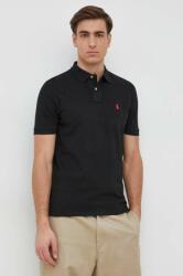 Ralph Lauren pamut póló fekete, sima - fekete S - answear - 43 990 Ft