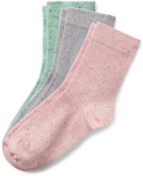 Tchibo 3 pár női zokni mintás fonalból 1x pöttyös rózsaszín, 1x pöttyös világoskék, 1x pöttyös világoszöld 35-38