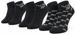 Reebok Set de 3 perechi de șosete medii unisex Reebok Cl Fo Ankle Sock 3P GG6675 Black Bărbați