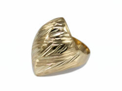 Ékszershop Vésett matt arany lemez gyűrű (1264382)