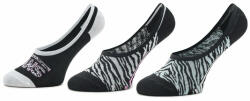 Vans Set de 3 perechi de șosete scurte pentru copii Vans Zebra Daze Canoodle VN0007AXBR51 Black/Blue Glow