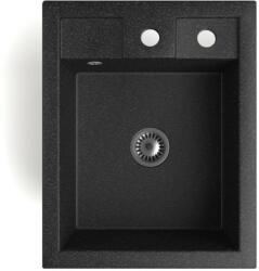  Gránit mosogató - NERO Parma - szemcsés fekete (GMC400-500-0)