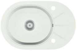 Gránit mosogató EOS Zia + szifon készlet (fehér) (Z665430BI-0)