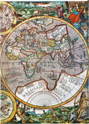 BSB notesz (A5, vonalas) Antique map of the world (4) (FTNB336)