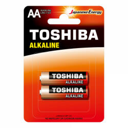 9518 TOSHIBA RED ALKALINE LR6 AA 1, 5 V alkáli elemek buborékfóliában 2 db (TOSBAT0215)