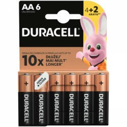 Duracell Basic AA LR6 MN1500 1, 5 V alkáli elemek 6 db-os buborékcsomagolás (DURBAT1035)