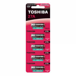 Toshiba speciális alkáli elemek 27A 12V MN27 L828 buborékfólia 5 db (TOSBAT0520)