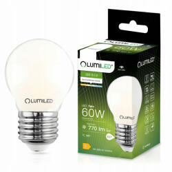 Lumileds P45 E27 LED izzó 7W = 60W 770lm 4000K semleges 360°-os filament tejszerű LUMILED (LUMLEDH0211) - luxcenter