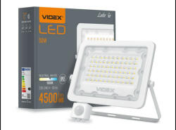 Videx Luka 50 W-os mozgásérzékelős natúrfehér LED reflektor (VLE-F2e-505W-S)