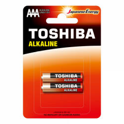 Toshiba RED ALKALINE LR03 AAA 1, 5 V alkáli elemek buborékcsomagolás 2db (TOSBAT0205)