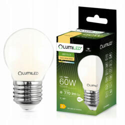 Lumileds P45 E27 LED izzó 7W = 60W 770lm 3000K meleg 360°-os filament tejszerű LUMILED (LUMLEDH0209) - luxcenter