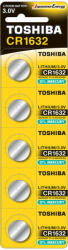 Toshiba speciális akkumulátorok lítium CR 1632 3V buborékfólia 5 db (TOSBAT0600)